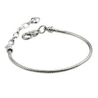 Fashion Zinc Alloy Bracelets, polished, fashion jewelry & Unisex platinum color 