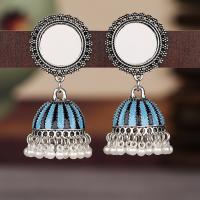 Zinc Alloy Drop Earring, with Plastic Pearl, plated, fashion jewelry & for woman & enamel [