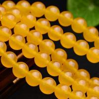 Yellow Chalcedon Perle, Modeschmuck & DIY & verschiedene Größen vorhanden, gelb, Länge:ca. 36.5-40 cm, verkauft von Strang[