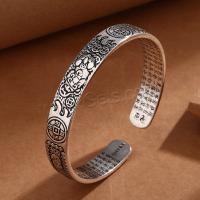 Zinc Alloy Cuff Bangle, antique silver color plated, fashion jewelry & Unisex, 70mm [