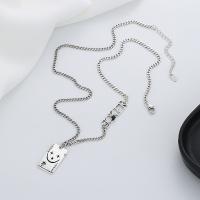 925 Sterling Silver Necklace, with 1.97inch extender chain, Antique finish, fashion jewelry & for woman Approx 17.72 Inch 