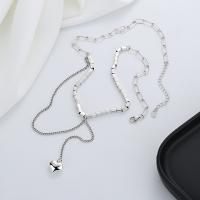 925 Sterling Silver Necklace, with 1.97inch extender chain, fashion jewelry & for woman Approx 15.75 Inch 