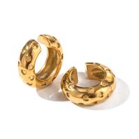 Earring Cuff and Wraps, 304 Stainless Steel, 18K gold plated, fashion jewelry & for woman, golden 