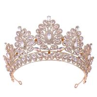 Bridal Tiaras, Zinc Alloy, with Crystal, fashion jewelry & for woman & with rhinestone Inner Approx 150mm 
