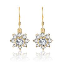 Sterling Silver Drop Earring, 925 Sterling Silver, Snowflake, plated, for woman [