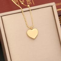 Stainless Steel Jewelry Necklace, 304 Stainless Steel, with 2inch extender chain, Heart, gold color plated & for woman & enamel Approx 15.7 Inch 