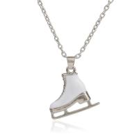 Zinc Alloy Necklace, silver color plated, fashion jewelry & for woman & with rhinestone Approx 45 cm 