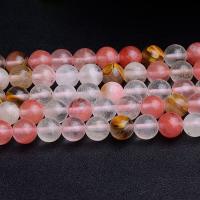 Wassermelone Perle, rund, poliert, Natürliche & DIY & verschiedene Größen vorhanden, gemischte Farben, Länge:ca. 36.5-40 cm, verkauft von Strang