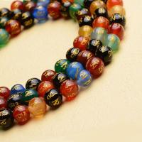 Natural Rainbow Agate Beads, polished, DIY multi-colored Approx 36.5-40 cm 