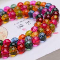 Knistern Quarz Perlen, poliert, Natürliche & DIY & verschiedene Größen vorhanden, farbenfroh, Länge:ca. 36.5-40 cm, verkauft von Strang
