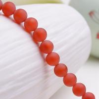 Natural Red Agate Beads, polished, DIY red Approx 36.5-40 cm 