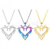 Stainless Steel Jewelry Necklace, 304 Stainless Steel, Heart, Vacuum Ion Plating, fashion jewelry & for woman & hollow Approx 50 cm 