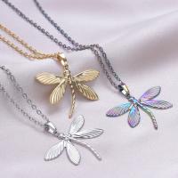 Stainless Steel Jewelry Necklace, 304 Stainless Steel, with 5cm extender chain, Dragonfly, Vacuum Ion Plating, fashion jewelry & for woman Approx 45 cm [