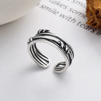 Sterling Silver Finger Ring, 925 Sterling Silver, Antique finish, fashion jewelry & Unisex, 8mm 