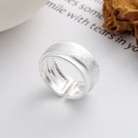 Sterling Silver Finger Ring, 925 Sterling Silver, bright silver color plated, fashion jewelry & for woman, 8mm 