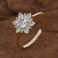 Anillo de dedo de aleación de Zinc, chapado, Joyería & diverso tamaño para la opción & para mujer & con diamantes de imitación, más colores para la opción, Vendido por UD[