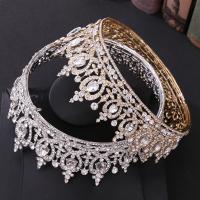 Bridal Tiaras, Zinc Alloy, with Crystal, fashion jewelry & for woman & with rhinestone Inner Approx 146mm 