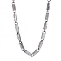 304 Edelstahl Kette Halskette, mit Verlängerungskettchen von 8cm, poliert, Modeschmuck & unisex, originale Farbe, Länge:53 cm, verkauft von PC[