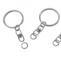 Zinc Alloy Key Clasp Finding, plated, DIY, silver color [