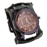 Unisexe Armbanduhr, Kuhhaut, mit Glas & 304 Edelstahl & Zinklegierung, handgemacht, Modeschmuck, keine, 58mm, Länge:30 cm, verkauft von PC[
