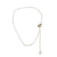 Cultured Freshwater Pearl Brass Bracelet, with Freshwater Pearl, with 8cm extender chain, 18K gold plated, fashion jewelry & for woman, two different colored cm [