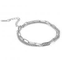 Stainless Steel Chain Bracelets, 304 Stainless Steel, with 5cm extender chain, Vacuum Ion Plating, fashion jewelry & for woman 