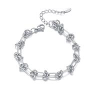 Stainless Steel Chain Bracelets, 304 Stainless Steel, fashion jewelry original color [