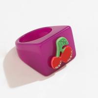 Смола палец кольцо, канифоль, разный размер для выбора & Женский & со стразами, Много цветов для выбора, продается PC