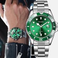 Bracelets de montre pour hommes, alliage de zinc, avec verre & Acier inoxydable 304, sans imperméable à l’eau, plus de couleurs à choisir Vendu par PC[