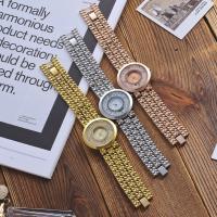 Bracelets de montre pour femmes, alliage de zinc, avec verre, mouvement chinoise & avec strass, plus de couleurs à choisir Vendu par PC