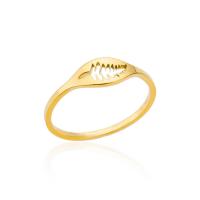 Stainless Steel Finger Ring, 304 Stainless Steel, 18K gold plated, fashion jewelry & Unisex golden, 17mm [