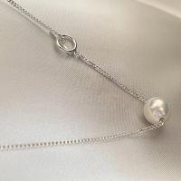 Ожерелье из пресноводных жемчуг на латунной цепочке, Пресноводные жемчуги, с Латунь, ювелирные изделия моды & Женский, 12-13mm, длина:Приблизительно 45 см, продается PC