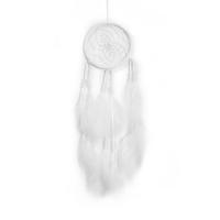 Fashion Dream Catcher, Feather, with Cotton Thread & Velveteen & Plastic, for home and office & fashion jewelry 50-55cm [