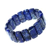 Eindruck Jaspis Armband, Impression Jaspis, Rechteck, Modeschmuck & unisex, blau, Länge:ca. 18 cm, verkauft von PC