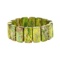 Impression Jasper Bracelet, Rectangle, fashion jewelry & Unisex, green Approx 18 cm [