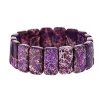 Impression Jasper Bracelet, Rectangle, fashion jewelry & Unisex, purple Approx 18 cm [
