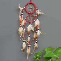 Fashion Dream Catcher, Feather, with Velveteen Cord & ABS Plastic, for home and office & fashion jewelry 50-60cm 