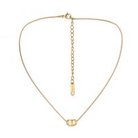 Stainless Steel Jewelry Necklace, 304 Stainless Steel, with 2.76inch extender chain, plated, fashion jewelry & for woman, golden Approx 15.75 Inch [