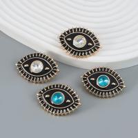 Zinc Alloy Rhinestone Stud Earring, with acrylic rhinestone, fashion jewelry & for woman & enamel [