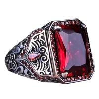Zinc Alloy Finger Ring & for man & with cubic zirconia [