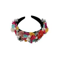 Hair Bands, Zinc Alloy, with ABS Plastic Pearl & Cloth, Flower, fashion jewelry [