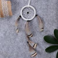 Fashion Dream Catcher, Feather, with Velveteen & Plastic, for home and office & Mini & fashion jewelry, mixed colors, 270mm 