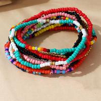 Glass Seed Beads Bracelets, Seedbead, fashion jewelry & multilayer & for woman, mixed colors, Inner Approx 50mm [