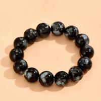 Glass Jewelry Beads Bracelets, Glass Beads, Round, fashion jewelry & for man 14mm, Inner Approx 50mm [