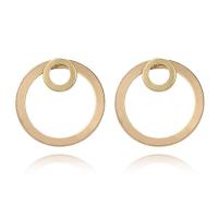 Zinc Alloy Stud Earring, plated, fashion jewelry & for woman, golden, 27mm [