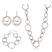 Fashion Zinc Alloy Jewelry Sets, with 2.17inch,1.97inch extender chain, plated, fashion jewelry & for woman 44mm Approx 32.28 Inch, Approx 5.71 Inch [