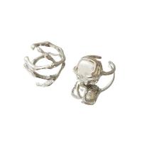 Bague en plastique perle en alliage de zinc, avec zircon cubique, Placage, bijoux de mode & styles différents pour le choix & pour femme, Vendu par PC