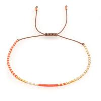 Bracelets Bijoux en verre, perles de rocaille en verre, avec cordon de polyester, Style bohème & pour femme, plus de couleurs à choisir Environ 11 pouce, Vendu par PC[