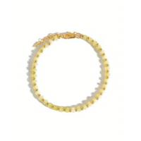 Quartz Bracelets, Jade Yellow, with 304 Stainless Steel, with 5cm extender chain, Vacuum Ion Plating, Adjustable & fashion jewelry & Unisex, yellow Approx 17 cm [