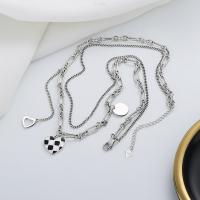 Sterling Silver Jewelry Necklace, 925 Sterling Silver, with 1.97inch extender chain, Antique finish, Double Layer & fashion jewelry & for woman Approx 15.75 Inch 
